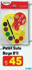 FATİH PALET SULU BOYA 8'Lİ indirimli fiyat FATİH PALET SULU BOYA 8'Lİ fiyat ve kampanya bilgisi